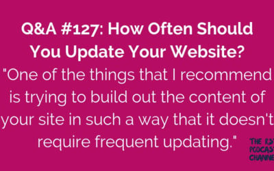 Q&A #127: How Often Should You Update Your Website?